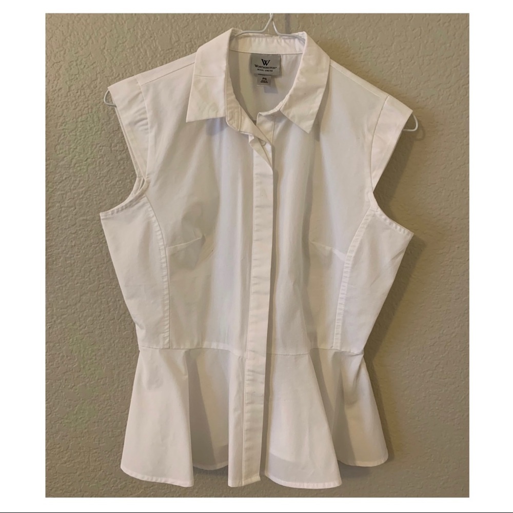 White peplum blouse